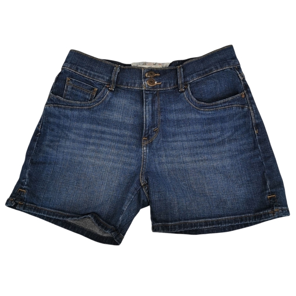 Levi's Classic 5-Pocket Mid Rise Dark Wash 4-1/2" Denim Shorts - Sz 8